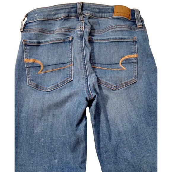 American Eagle Next Level Stretch Skinny Jeggings Denim Womens Size 4 Regular - Picture 6 of 7